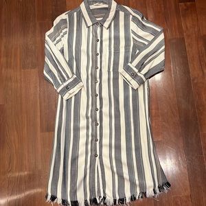 Rebellion size M fringe flannel button up collared tunic worn once